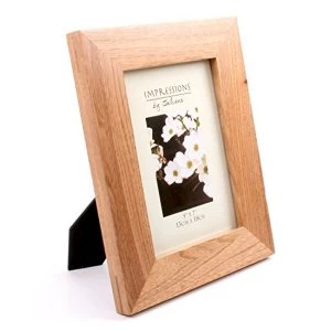 5" x 7" - Wooden Photo Frame - Flat Edge Oak Finish