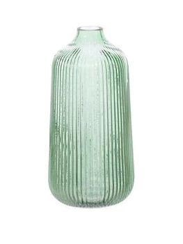 Sass & Belle Tall Fluted Glass Vase Green