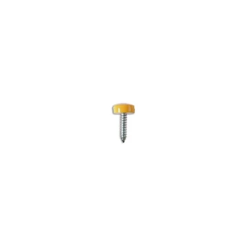 Connect - Number Plate Screws - Yellow - No. 8 x 3/4in. - Pack Of 100 - 31539