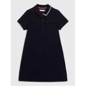 Tommy Hilfiger Global Stripe Polo Dress S/S - Blue