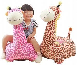 Plush Brown Giraffe Ride On.