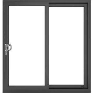 Crystal uPVC Internal Sliding Patio Door Left Hand Open 2090mm x 2090mm Clear Double Glazed /White in Grey