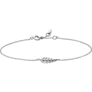 Ladies Fossil Elliott Leaves Sterling Silver Chain Bracelet