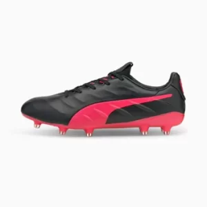 PUMA King Platinum 21 FG/AG Mens Football Boots, Black/Sunblaze, size 9.5, Shoes