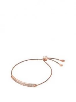 Michael Kors Plaque Rose Tone Bracelet