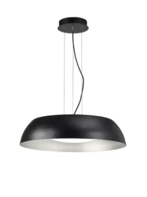 Argenta Ceiling Pendant Large 30W LED 3000K, 3000lm, Matt Black, Silver, White Acrylic