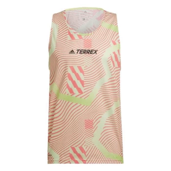 adidas Terrex Agravic Tank Top Mens - Almost Lime / Acid Red