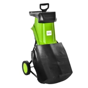 Outsunny Electric Garden Shredder W/ 50L Collecting Bag and Overload Protection