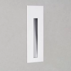 LED 1 Light Outdoor Recessed Marker Wall Light Matt White