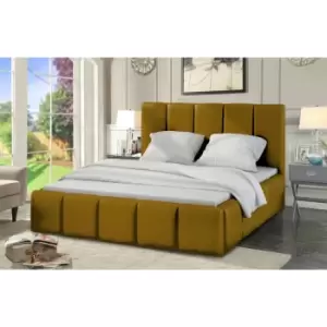 Lurita Bed Single Plush Velvet Mustard