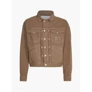 Calvin Klein Jeans Boxy Ovszd Archive Denim Jacket - Brown