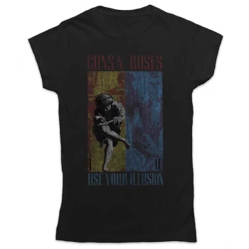 Guns N' Roses - Use Your Illusion Womens Medium T-Shirt - Black