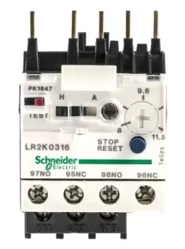 Schneider Electric Thermal Overload Relay - 1NO + 1NC, 8 11.5 A F.L.C, 11.5 A Contact Rating, 100 W, 250 V dc,