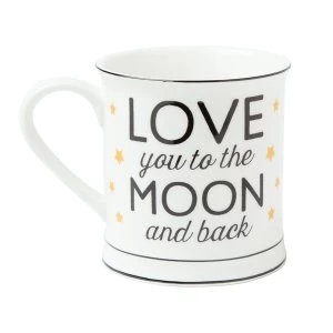 Sass & Belle Love You To The Moon And Back Golden Stars Mug