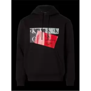 Calvin Klein Jeans Disrupted Ck Box Urban Hoodie - Black