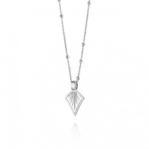 Palm Leaf Bobble Chain Sterling Silver Necklace WN02_SLV