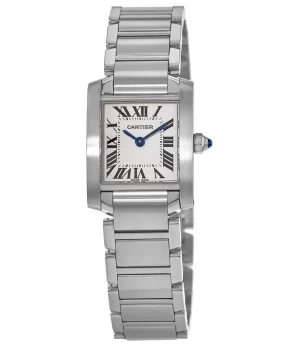 Cartier Tank Francaise Silver Dial Steel Womens Watch W51008Q3 W51008Q3