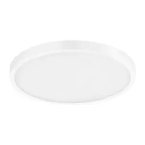 Flush Ceiling Light Colour White Shade White Plastic Remote Control LED 20W Incl