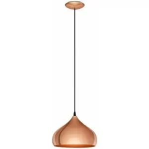 Hanging Ceiling Pendant Light Polished Copper 1 x 60W E27 Hallway Feature Lamp