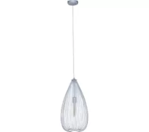 INTERIORS by Premier Lavis Teardrop Pendant Ceiling Light - Silver