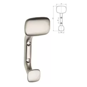 GTV Modern Hat Coat Hanger Hook Door Wall Bath Model Toledo 112mm - Colour Inox,