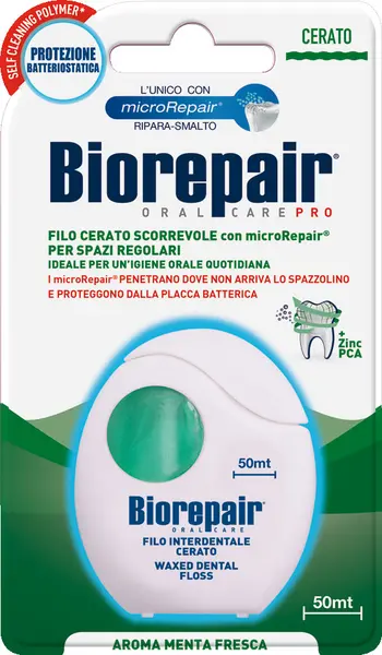 Biorepair Oral Care Pro Waxed Dental Floss 50m