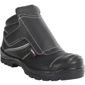 PB94C Mens Black Welders Safety Boots - Size 12 - Black - Perf