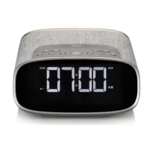 VQ Lark Bedside DAB Radio & Alarm Clock in Grey & Oak