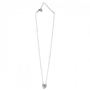 Swarovski Sparkling Dc: Necklace Hrt Czwh/Cry/Rhs - Silver