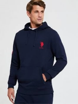 U.S. Polo Assn. Player 3 Overhead Bb Hoodie - Navy, Size S, Men