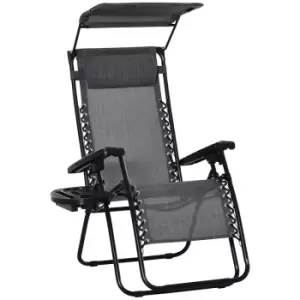 Outsunny Zero Gravity Adjustable Recliner Seat - Grey