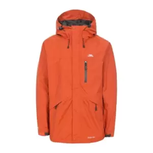 Trespass Mens Corvo Hooded Full Zip Waterproof Jacket/Coat (XXS) (Burnt Orange)