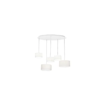 Ideal Lux Lighting - Ideal Lux Ekos - 5 Light Ceiling Semi Flush Light Canvas, G9