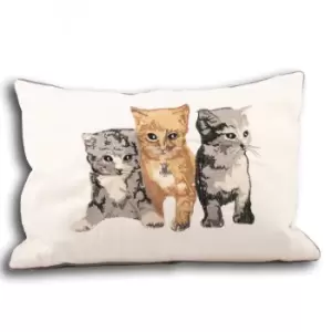 Kitty Embroidered Cushion Cream / 35 x 50cm / Polyester Filled