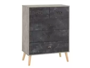 Seconique Nordic Concrete Effect 32 Drawer Chest of Drawers