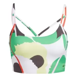 adidas x Marimekko Light-Support Bra Womens - Blaze Orange / Trace Brown