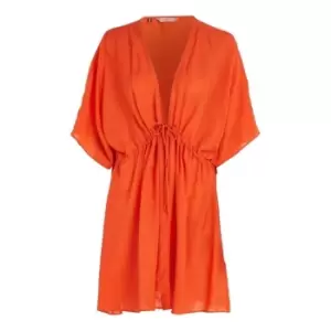 Tommy Hilfiger Cover Up Short Dress Ss - Orange