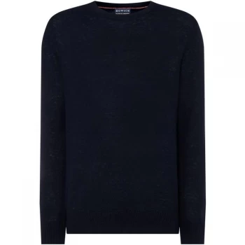 Howick Arlington Crew Neck 100% Lambswool Jumper - Midnight