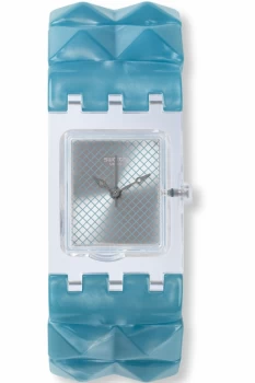 Ladies Swatch Original Square - Blue Posh L Watch SUBK157A