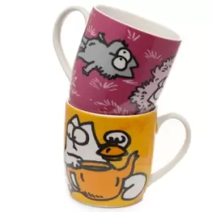 Simons Cat Set of 2 Porcelain Mugs