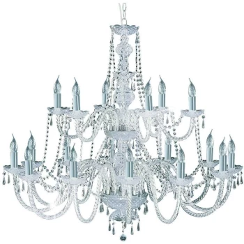 Searchlight Lighting - Searchlight Hale - 18 Light Crystal Chandelier Chrome Finish, E14