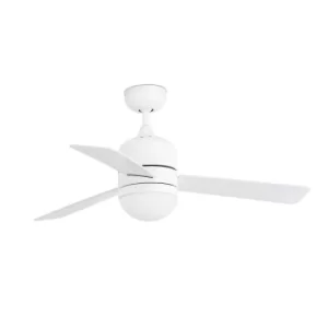 Cebu 2 Light Small Ceiling Fan White, Maple with Light, E14