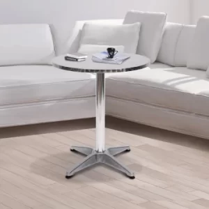 HOMCOM Adjustable Aluminium Bar Table-Silver