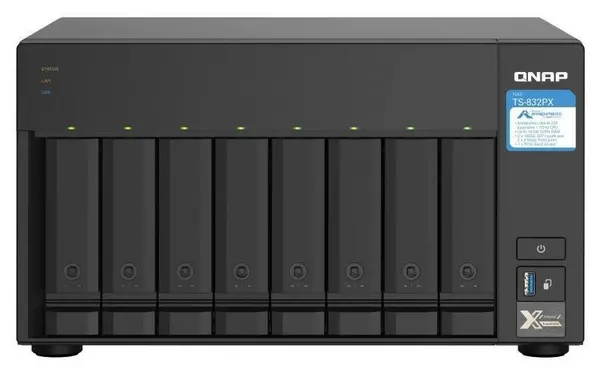 QNAP TS-832PX-4G 96TB (12 x 8TB Segate Exos)