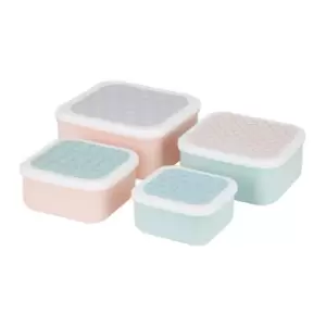 Set of 4 Frosted Deco Lunch Boxes