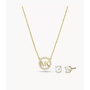 Michael Kors Womens 14K -Plated Sterling Silver Necklace Box Set - Gold