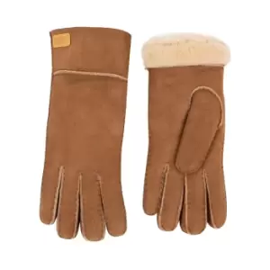 Just Sheepskin Ladies Charlotte Sheepskin Gloves Chestnut (Brown)