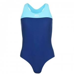 Slazenger Racer Back Swimsuit Ladies - Navy