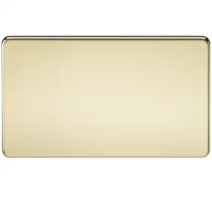 KnightsBridge Screwless 2G Blanking Plate Polished Brass