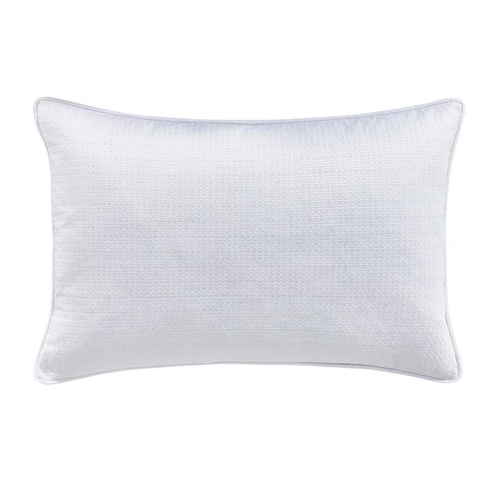 Bedeck of Belfast White Cotton Sateen Fine Linens Kham' Cushion - Cushion